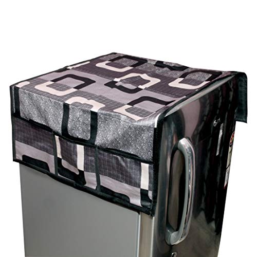 KANUSHI Industries® Fridge/Refrigerator Top Cover + 1 Pc Top Load Fully Automatic Washing Machine Cover + 1 Pc Microwave/Oven Top Cover(FRI+Micro+WASMAC-Fully-Black-Box) - Image 2