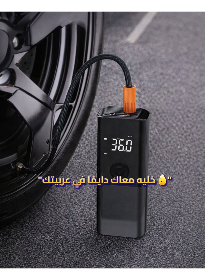 Portable Digital Air Compressor – Cordless Electric Tire Inflator with LED Display for Cars, Bikes & Balls - Image 4