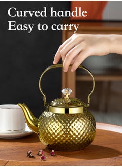 LOOPITYS Tea Pot 1.2Lfood grade stainless steel teapot is sturdy and durable, suitable for household and household items, and easy to enjoy the fun of brewing tea  - Image 3