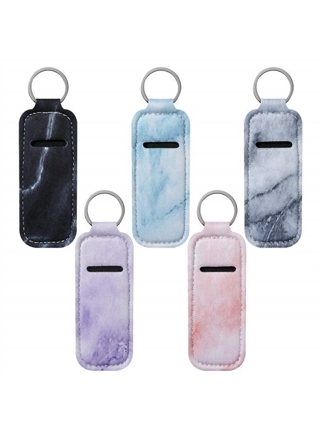 Beautyflier Clip-on Sleeve Chapstick Pouch Keychain Lipstick Holder Elastic Lip Balm Holder Travel Accessories - Image 1
