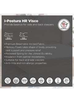 iPostura King High Resilience Visco Memory Foam Pocket Spring Mattress 200 x 26 x 180 cm - pzsku/Z1917C7E3DEE9AB0E9F92Z/45/_/1726048585/2c73fe38-5e2c-475f-bf68-8229617684a0