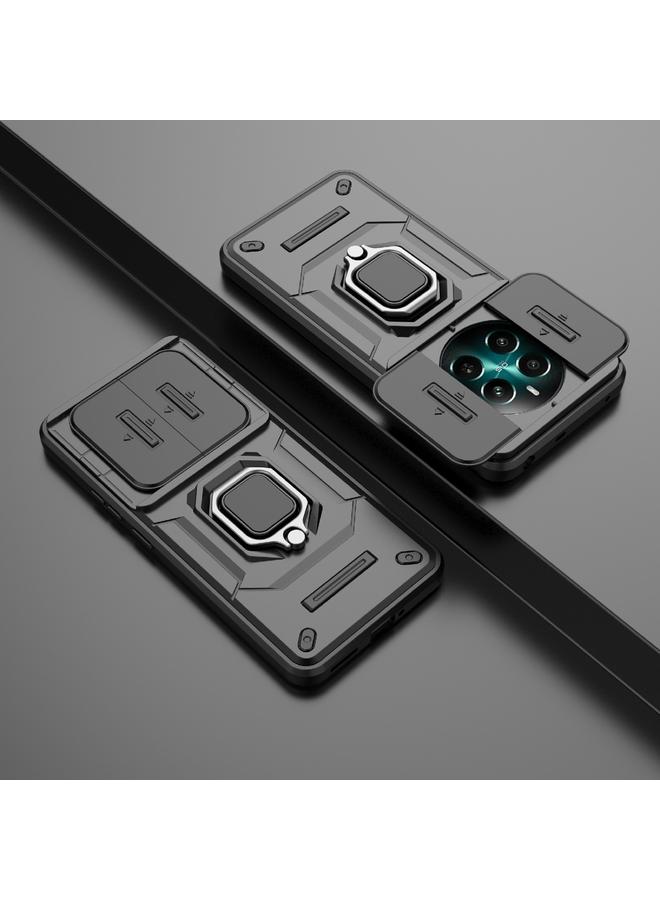 اس-توب جراب لهاتف Realme 12+ 5G Global Sliding Camshield TPU + PC جراب هاتف مقاوم للصدمات مع حامل - Image 2