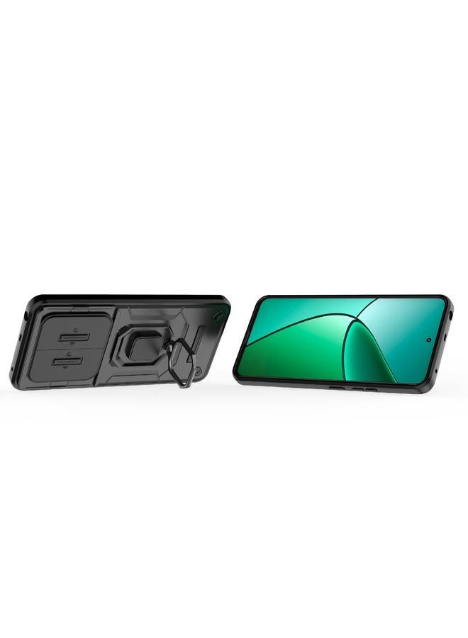 اس-توب جراب لهاتف Realme 12+ 5G Global Sliding Camshield TPU + PC جراب هاتف مقاوم للصدمات مع حامل - Image 4
