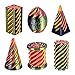 dikale 6 Packs Spiral Cone 3D Printed Fidget Toy Set Flexible Impossible Cone Pyramid Passthrough Toys for Stress Relief Desk Deco Relaxing for Kids Adults BlackCyan Gold GoldRed - Image 2