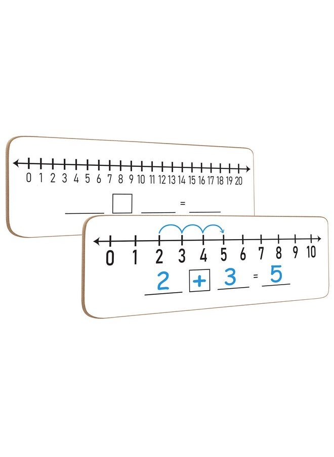 Scribbledo Dry Erase Number Line Board 4”X12” Inch Lapboard Double Sided White Board Featuring 010 Number Line On One Side 020 On The Other For Students Desk Whiteboard Math Manipulatives  - Image 1