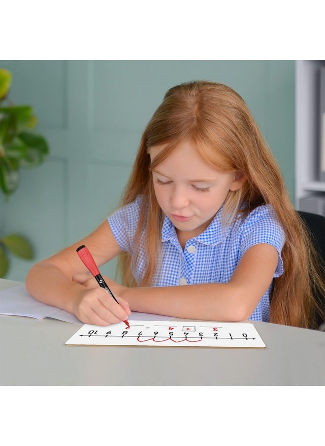 Scribbledo Dry Erase Number Line Board 4”X12” Inch Lapboard Double Sided White Board Featuring 010 Number Line On One Side 020 On The Other For Students Desk Whiteboard Math Manipulatives  - Image 3