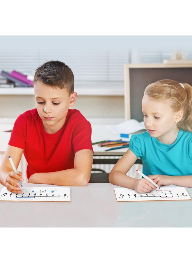 Scribbledo Dry Erase Number Line Board 4”X12” Inch Lapboard Double Sided White Board Featuring 010 Number Line On One Side 020 On The Other For Students Desk Whiteboard Math Manipulatives  - Image 2