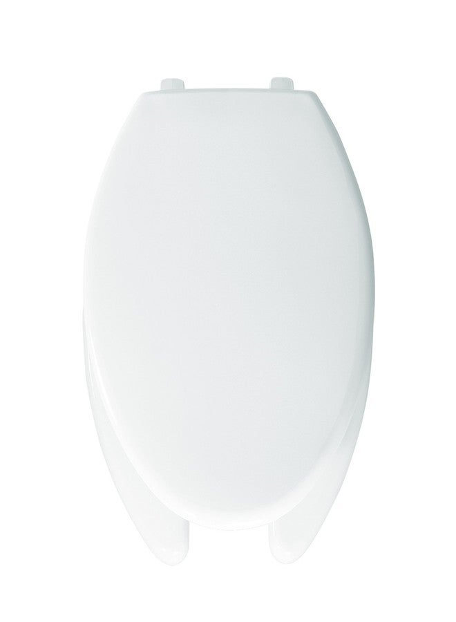 Bemis 1250TT000 Plastic Elongated Toilet Seat With Open Front and Cover, White