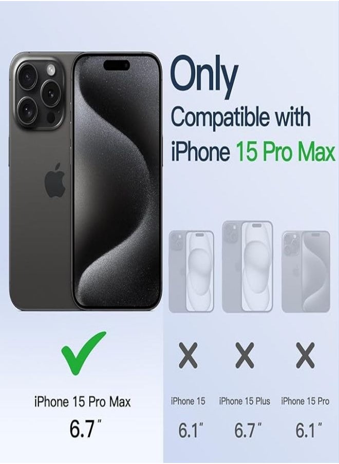 ESCASE - MagSafe Case Magnetic Clear Soft TPU Plating Case Wireless Charging Compatible Shockproof Camera Lens Protection For Apple iPhone 15 Pro Max Black - Image 1