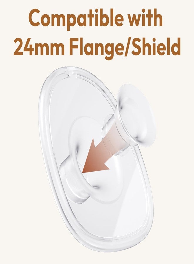 NCVI Silicone Flange Insert for 24mm Flange/Shield, Compatible with NCVI Wearable Breast Pump 8111/8131/8122-3/8787/8786/3110, Breastfeeding Essential for Moms, 4PCS (21mm) - Image 2