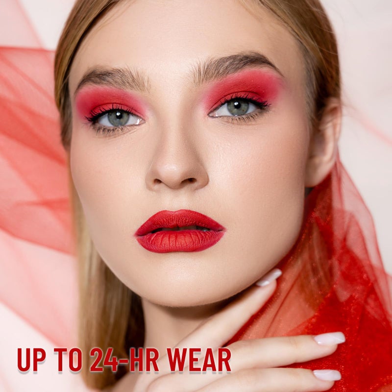 UCANBE Red Single Eyeshadow Palette, Highly Pigmented Matte Eye Shadow Powder, Professional Long-Lasting Waterproof Makeup Palette - Image 4