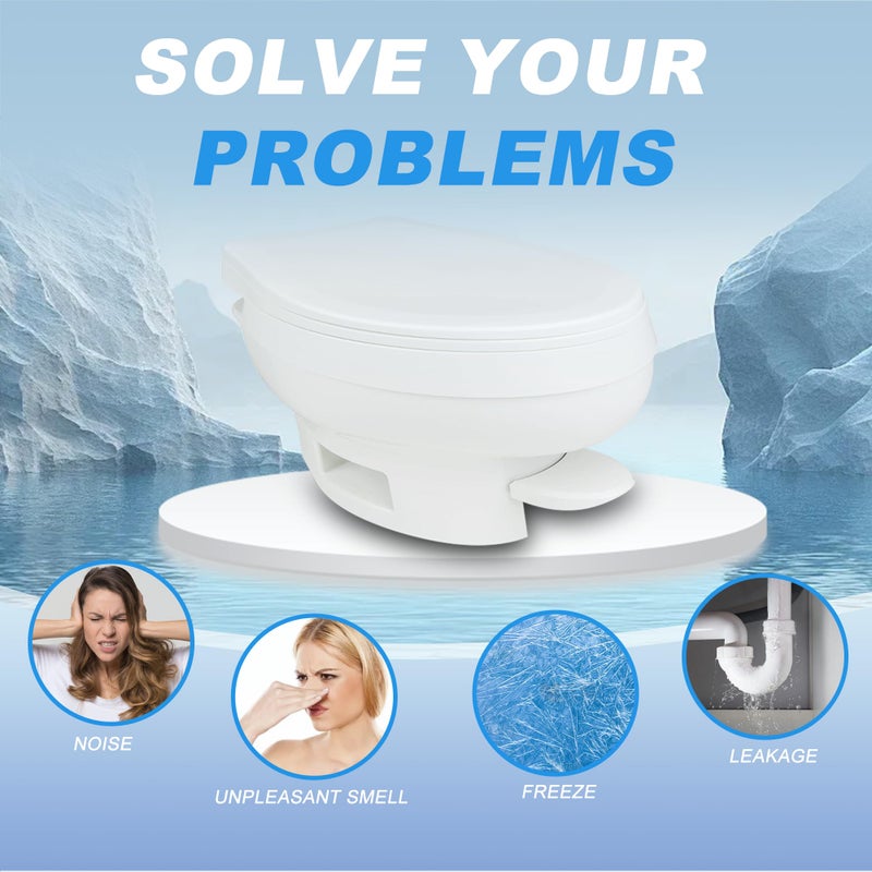 Vypart 31705 31688 31687 31653 RV Toilet Water Valve kit- Freeze Resistance & Leakage-Resistant RV Toilet Parts for Thetford Aqua-Magic V High and Low by Vypart - Image 2