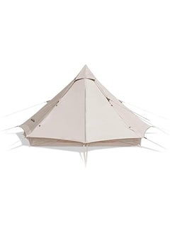 Spacious Cotton Canvas Teepee Tent for Camping, 4/6/8 Person, Bell Tent for Glamping, Yurt Tent, Breathable and Tall