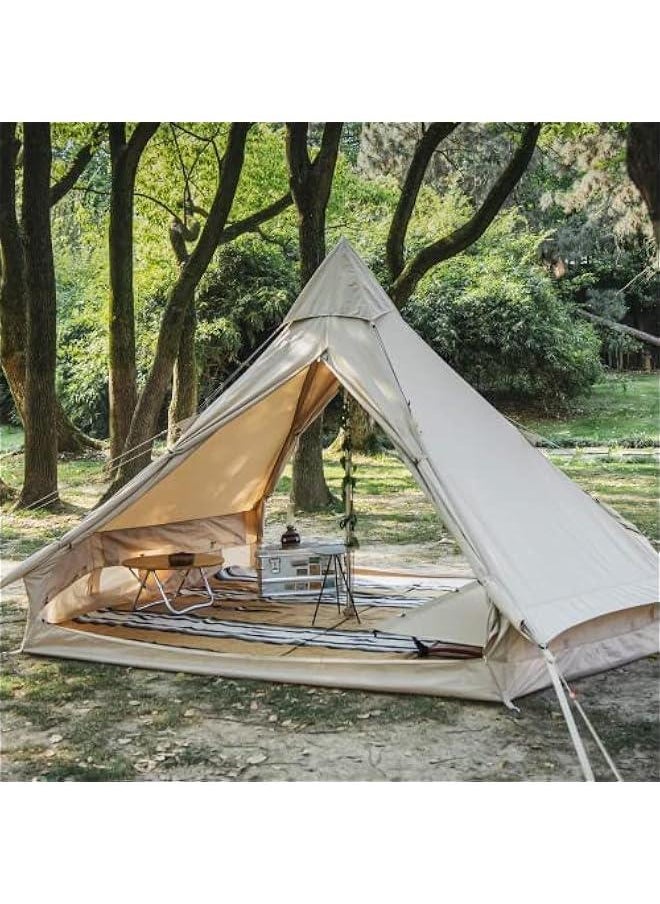 Arabest - Spacious Cotton Canvas Teepee Tent for Camping, 4/6/8 Person, Bell Tent for Glamping, Yurt Tent, Breathable and Tall - Image 1