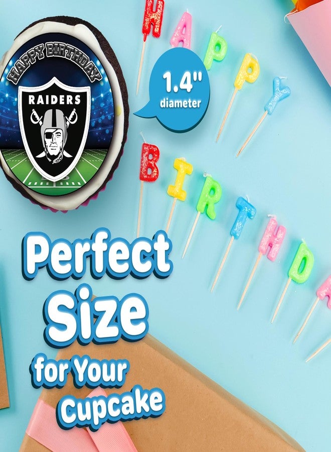 NATURAL BEHAVIOUR 30 x Edible Cupcake Toppers – Raiders Themed Collection of Edible Cake Decorations | Uncut Edible on Wafer Sheet - Image 4