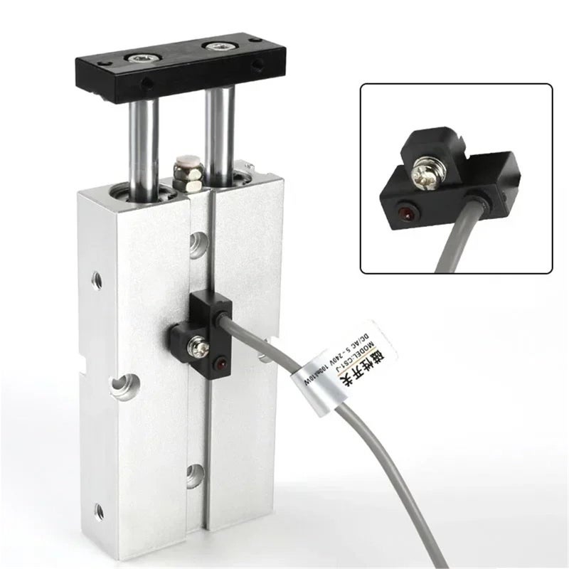 Double Pneumatic Cylinder Bore 20mm Stroke 60mm Aluminum Alloy Air Cylinder - Image 5
