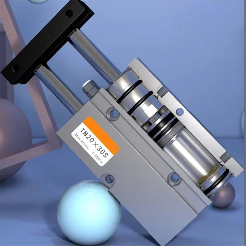 Double Pneumatic Cylinder Bore 20mm Stroke 60mm Aluminum Alloy Air Cylinder - Image 4