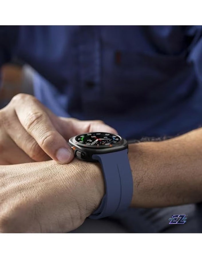 ELTRAZONE Magnetic Band Compatible with Samsung Galaxy Watch 7 Ultra 2024 Strap – Magnetic D-Buckle Replacement Band, No Gap Silicone Sports Strap for Samsung Galaxy Watch 7 Ultra Men and Women – Secure, Stylish, and Comfortable Fit - Image 2