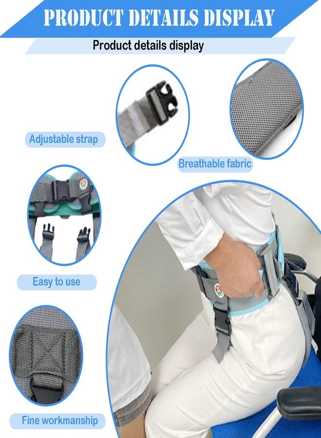 AUSTYLCO Gait Belt with Handles,Anti-Slip Transfer Belt with Quick Release Buckle,Elderly,Physical,Handicap,Bariatric Therapy,Green - Image 2