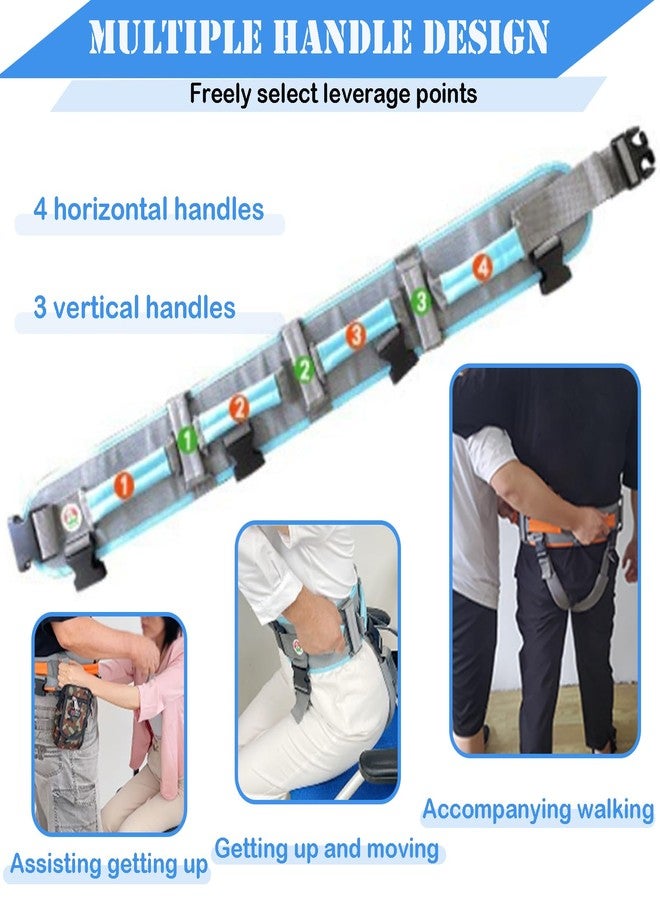 AUSTYLCO Gait Belt with Handles,Anti-Slip Transfer Belt with Quick Release Buckle,Elderly,Physical,Handicap,Bariatric Therapy,Green - Image 3