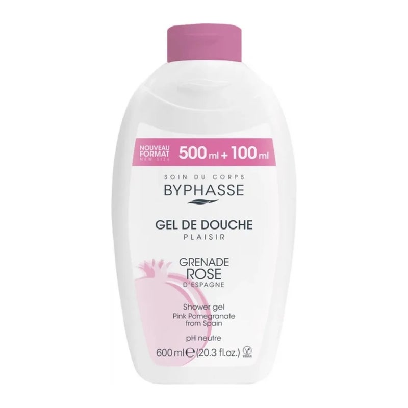Byphasse Plaisir Shower Gel With Pink Pomegranate From Spain- 600ml