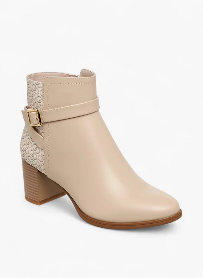 Celeste Women's Solid Ankle Boots with Block Heel