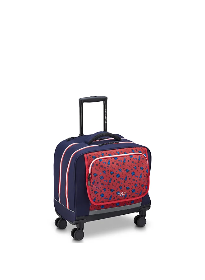 ديلسي _باريس حقيبة ترولي مدرسية بعجلات 2025 - أزرق (مطبوع)