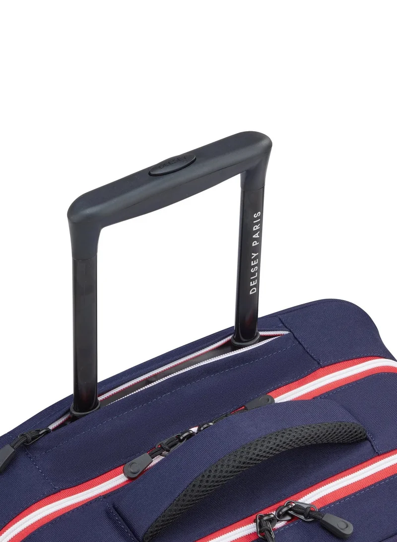 DELSEY Paris  Back To School (2025) 4-Double Wheeled Horizontal Trolley Bag – Blue Printing  | Best Price UAE