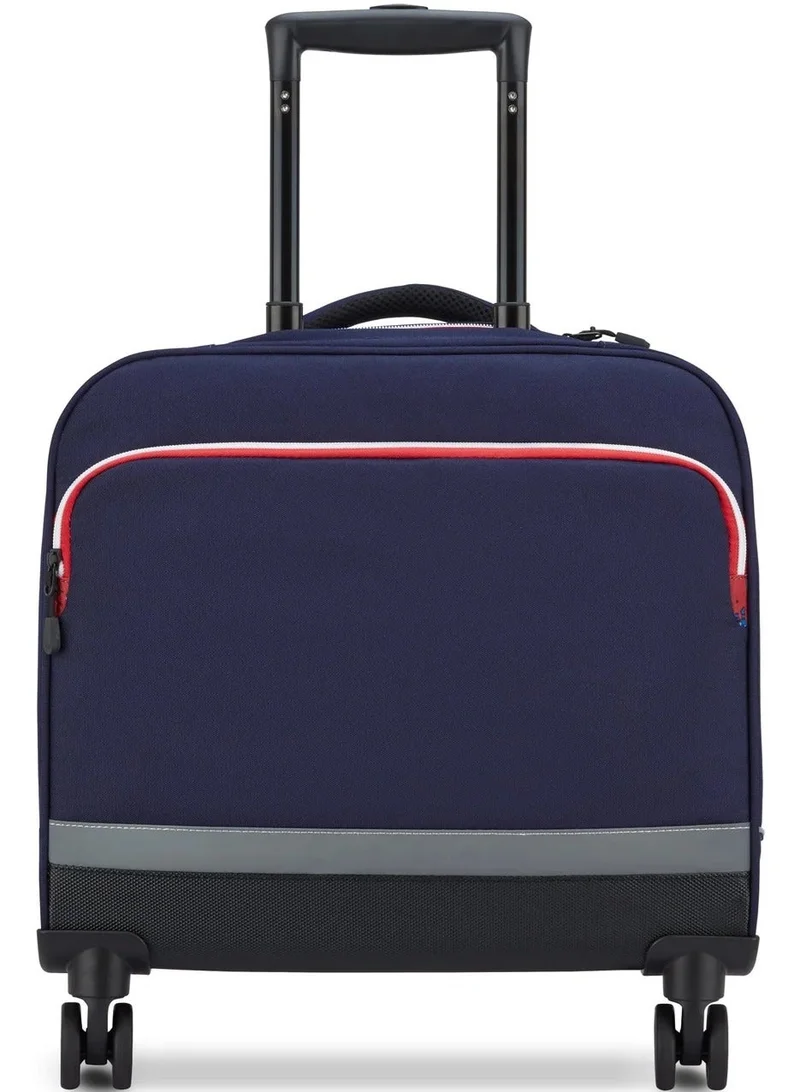 DELSEY Paris  Back To School (2025) 4-Double Wheeled Horizontal Trolley Bag – Blue Printing  | Best Price UAE