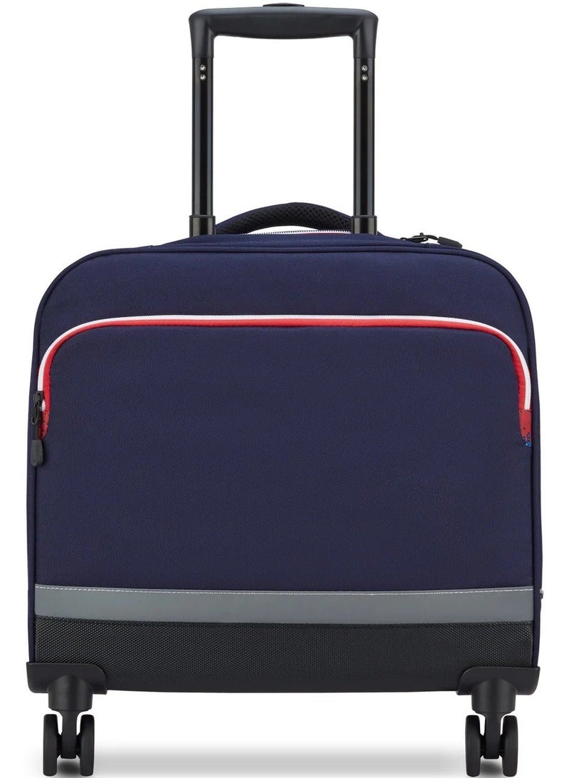 DELSEY Paris Back To School (2025) 4-Double Wheeled Horizontal Trolley Bag – Blue Printing - Image 5