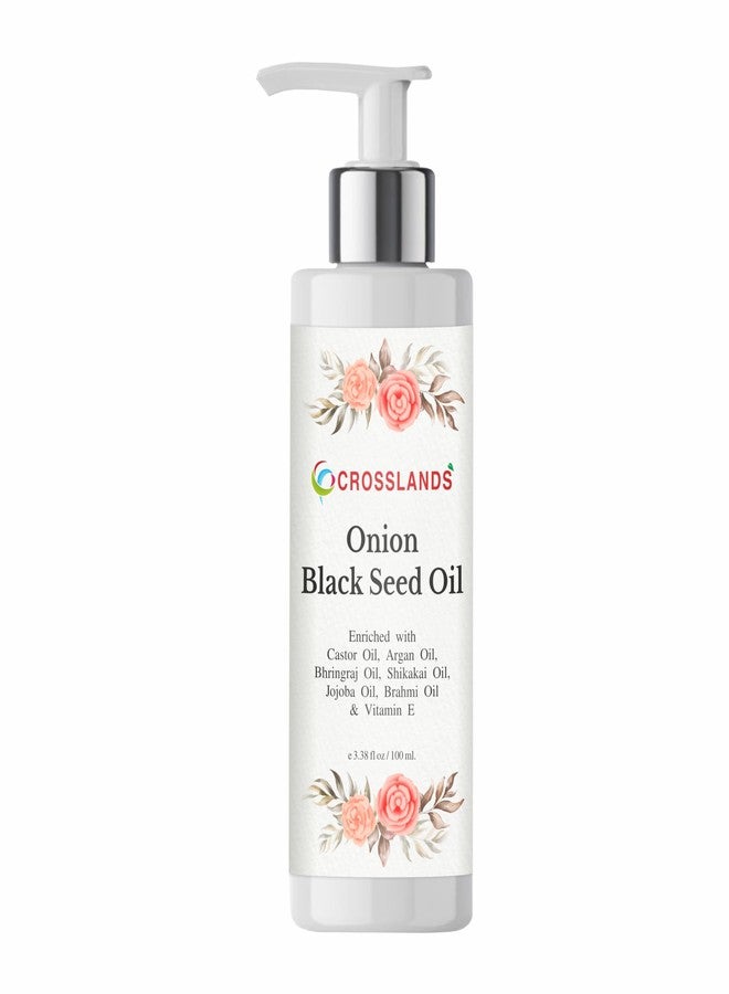 Crosslands Onion Black Seed Oil | Enriched With Castor, Argan, Shikakai, jojoba, Brahmi Oil & Vitmin -E |100 ml - Image 1
