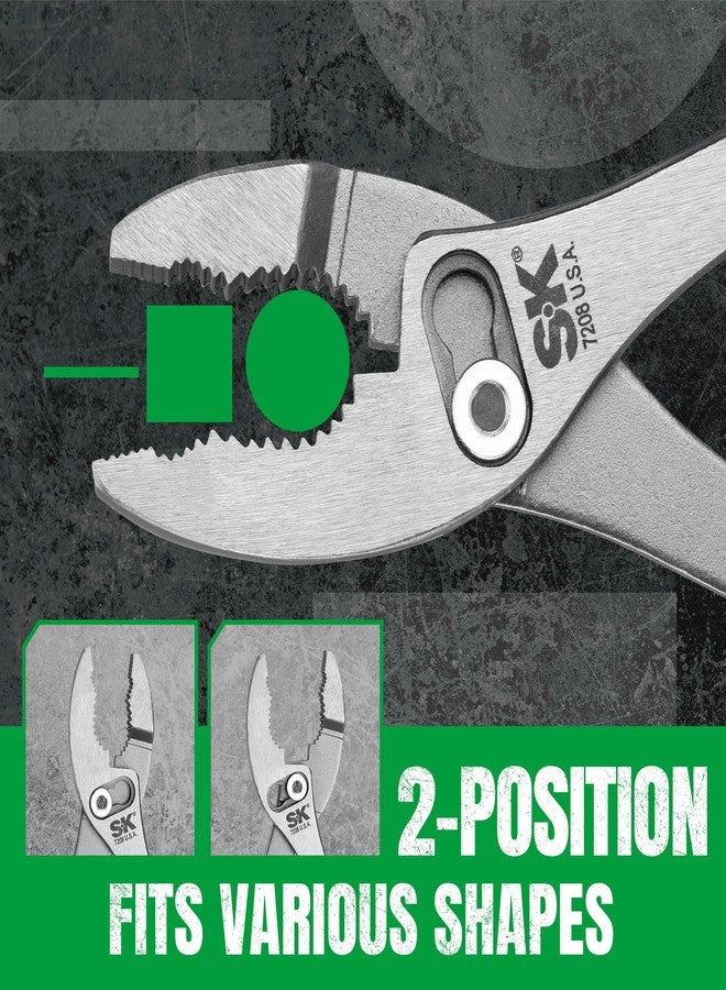 SK Tools USA 2-Piece Pliers Set, 6 & 8-Inch Slip Joint Pliers, High Carbon Steel, Anti-slip Padded Handle for Comfortable Grip - Image 4