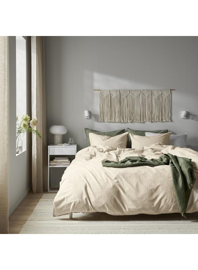 erorex Duvet cover and 2 pillowcases, natural, 240x220/50x80 cm - Image 2