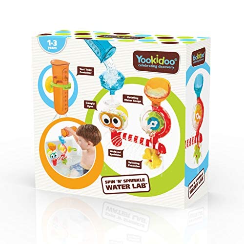 Yookidoo Baby Toddler Bath Toy (Ages 1-3) Spinning Gears & Rotating Googly Eyes - Mold Free Suction Cups Attach to Any Bath Tub or Shower - Spin N Sprinkle Water Lab - Great for Boys, Girls, & Kids - Image 5