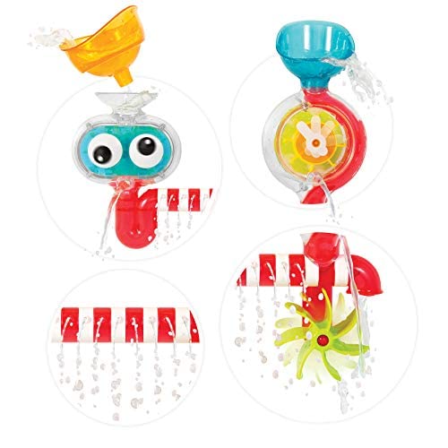 Yookidoo Baby Toddler Bath Toy (Ages 1-3) Spinning Gears & Rotating Googly Eyes - Mold Free Suction Cups Attach to Any Bath Tub or Shower - Spin N Sprinkle Water Lab - Great for Boys, Girls, & Kids - Image 3