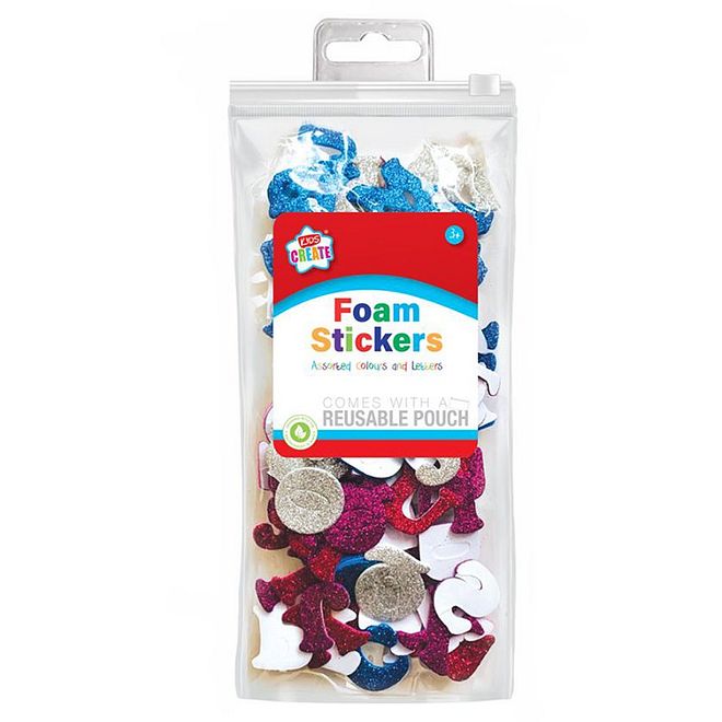Design Group Foam Alphabet Glitter Stickers, Sparkle Craft Letters, Multicolor, Ages 3
