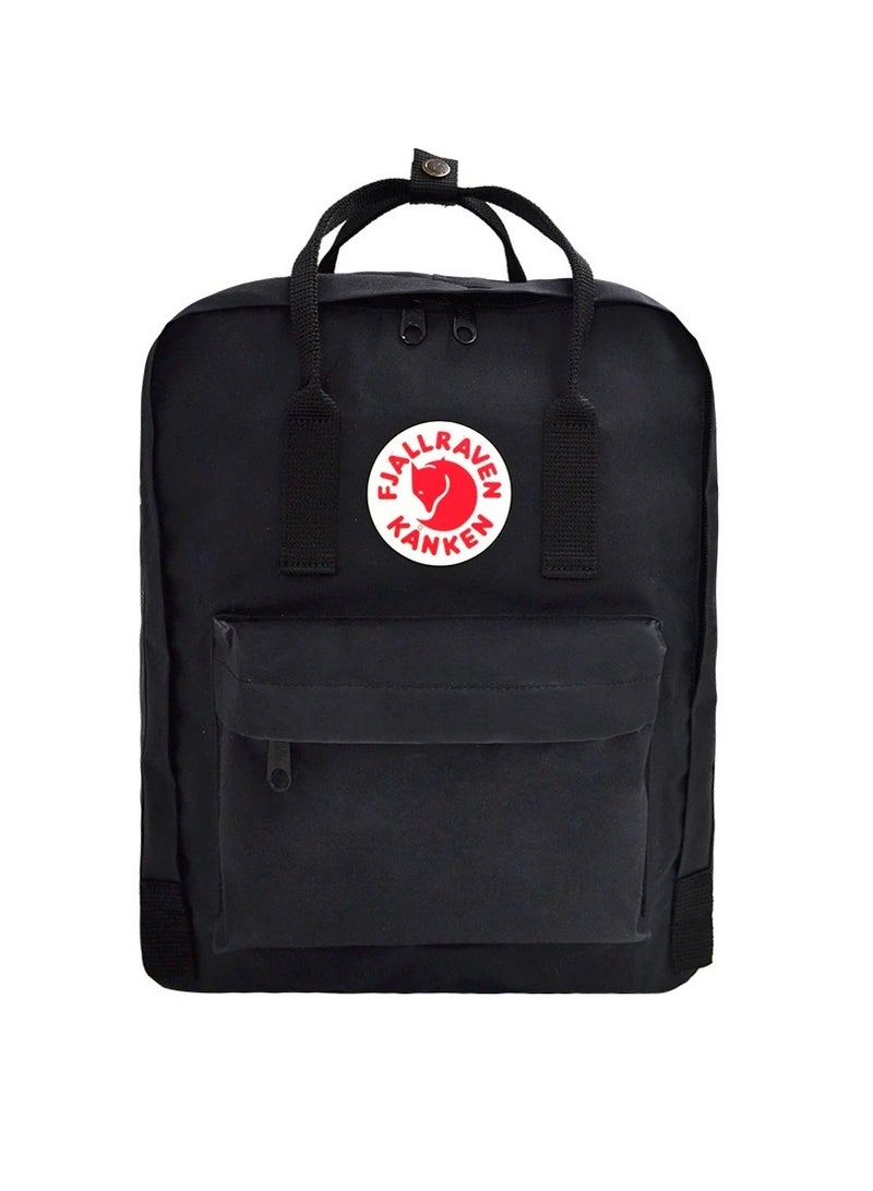 Fjallraven Classic Casual Backpack Back to School Bag 16 Inches Black  - Image 1