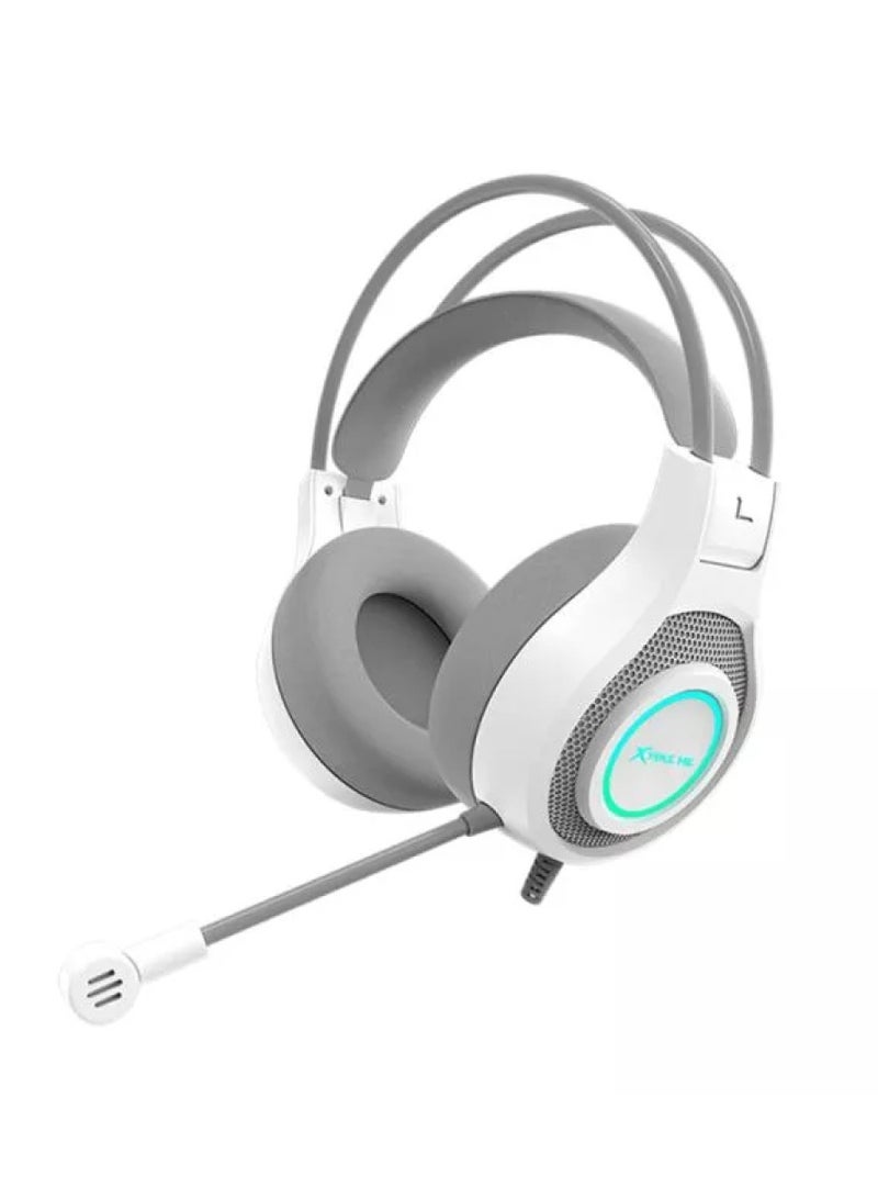 إكسترايك-مي سماعة ألعاب Xtrike Me GH-515W سلكية بإضاءة RGB ثابتة، ميكروفون عازل للضوضاء، ووسائد أذن مريحة - Image 1