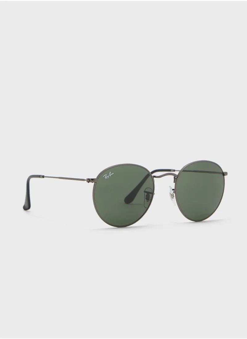 Ray-Ban 0Rb3447 Round Metal Sunglasses