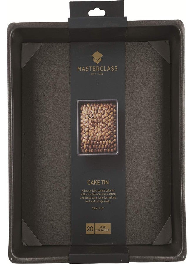 Master Class MasterClass 25 cm Deep Cake Tin with PFOA Non Stick and Loose Bottom, 1 mm Carbon Steel, 10 Inch Square Pan - Image 5