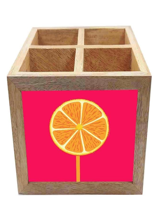 Nutcase Wooden Cutlery Stand Holder Silverware Caddy Spoons Forks Knives Organizer for Dining Table & Kitchen -Made in India-Spoons NOT Included - Sweet Lime Pink - Image 4