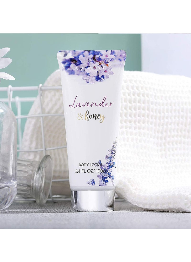 BODY & EARTH Body & Earth Gift Set for Women, Gift Baskets for Women, Women Bath Set Lavender Spa Baskets with Bubble Bath, Bath Salts, Body Lotion, Scented Candle, birthday gifts for Women, birthday gift Basket  - Image 5