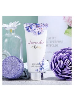 BODY & EARTH Body & Earth Gift Set for Women, Gift Baskets for Women, Women Bath Set Lavender Spa Baskets with Bubble Bath, Bath Salts, Body Lotion, Scented Candle, birthday gifts for Women, birthday gift Basket  - Image 3
