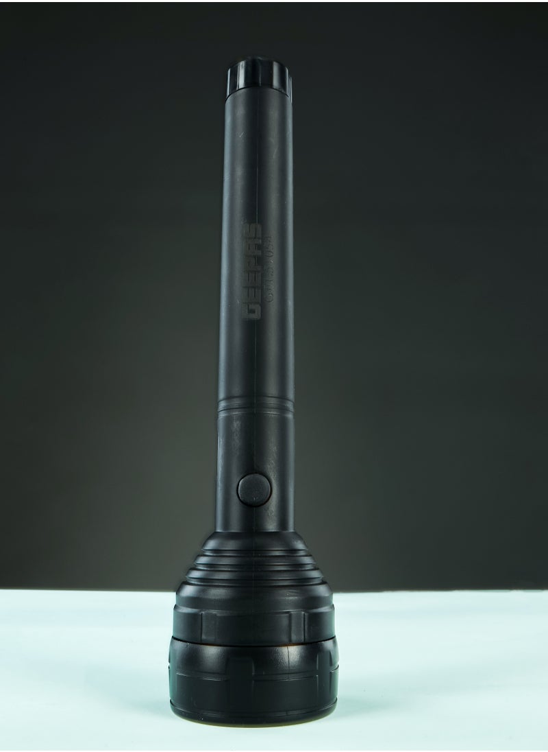 GEEPAS - Rechargeable LED Flashlight, USB Rechargeable| 8hrs Working Torch | Lithium Battery | Ideal for Camping, Trekking & Outdoor Activities - Image 1