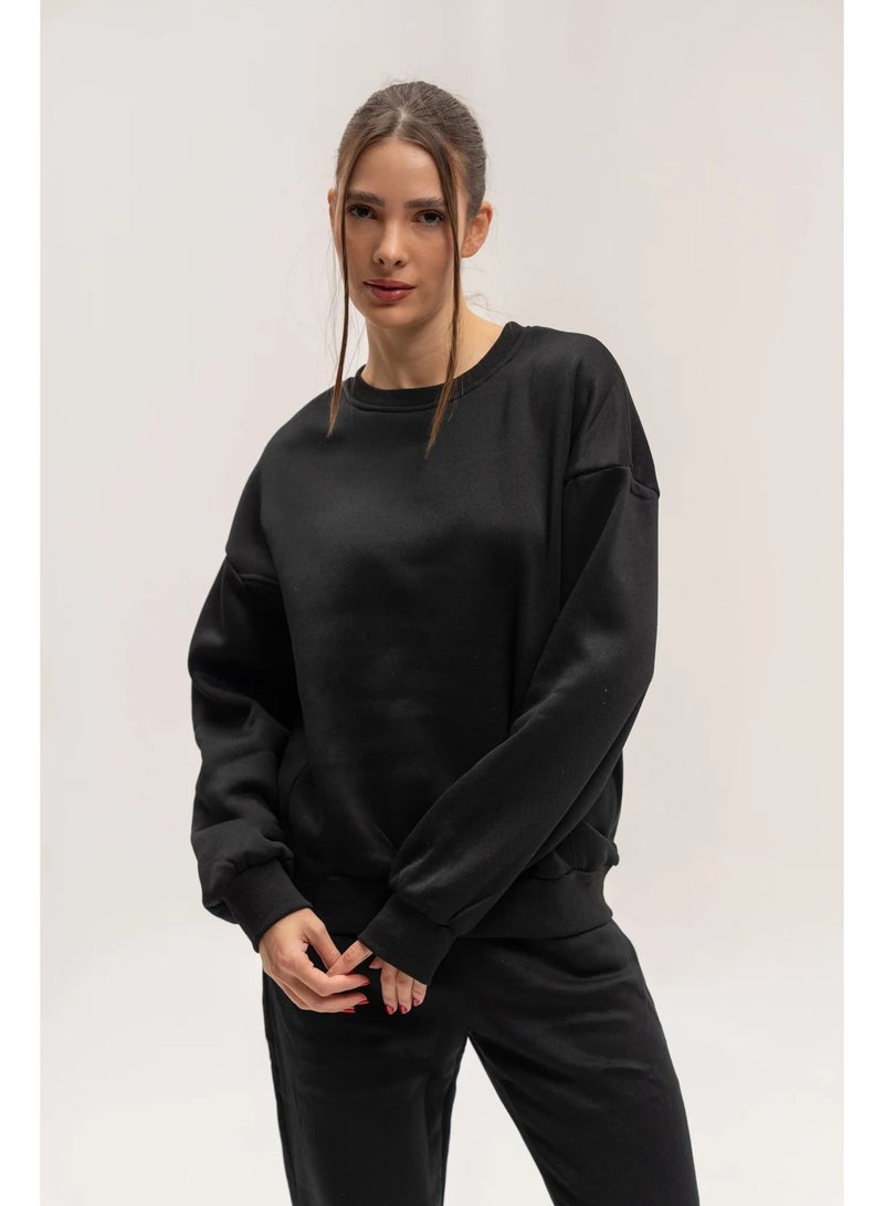 Nala Women’s Black Performance Sweatshirt - Image 1