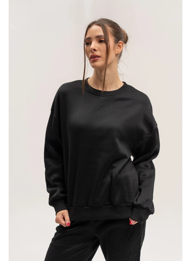 Nala Women’s Black Performance Sweatshirt - Image 2