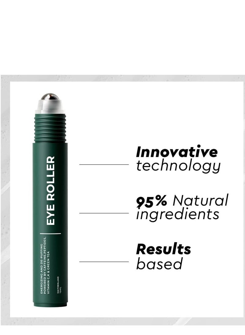 The Wolf Project Wolf Project Under Eye Roller - Korean Beauty, with Caffeine, Vitamin C and Peptides - Energizing Serum for Dark Circles and Puffiness, Fine Lines, Wrinkles - Gel-Based Brightening Cream  - Image 2