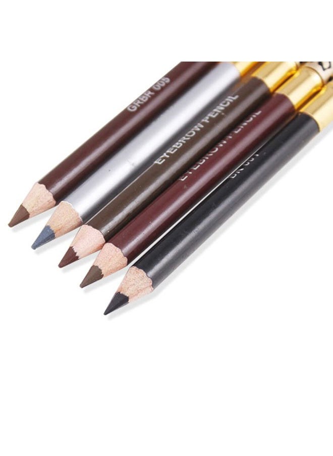 Beaupretty - 2pcs Eyebrow Pencil with Brush,Drawing Eye Brow Long Lasting Waterproof Eyebrow Pencil Double-end Professional Eyebrow Pens Eyebrow Pencil for Girls Ladys Women (Dark Coffee) - Image 1