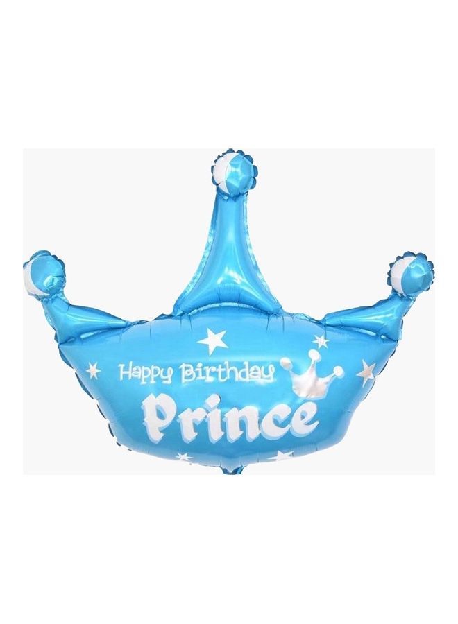 NIBEMINENT Party Time Happy Birthday Prince Crown Shaped Balloon 83 x 75cm - Image 1