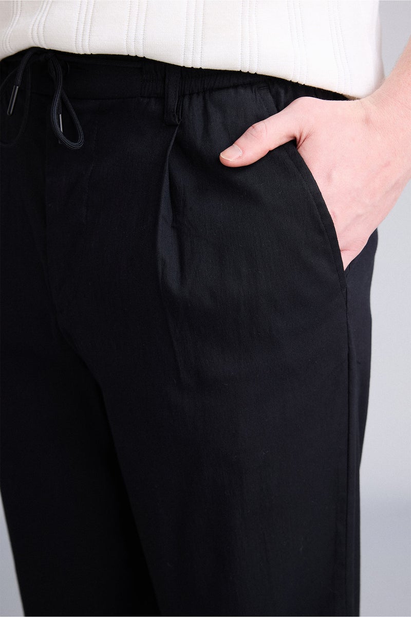 DeFacto Black Man Straight Fit Trousers Casual - Image 5
